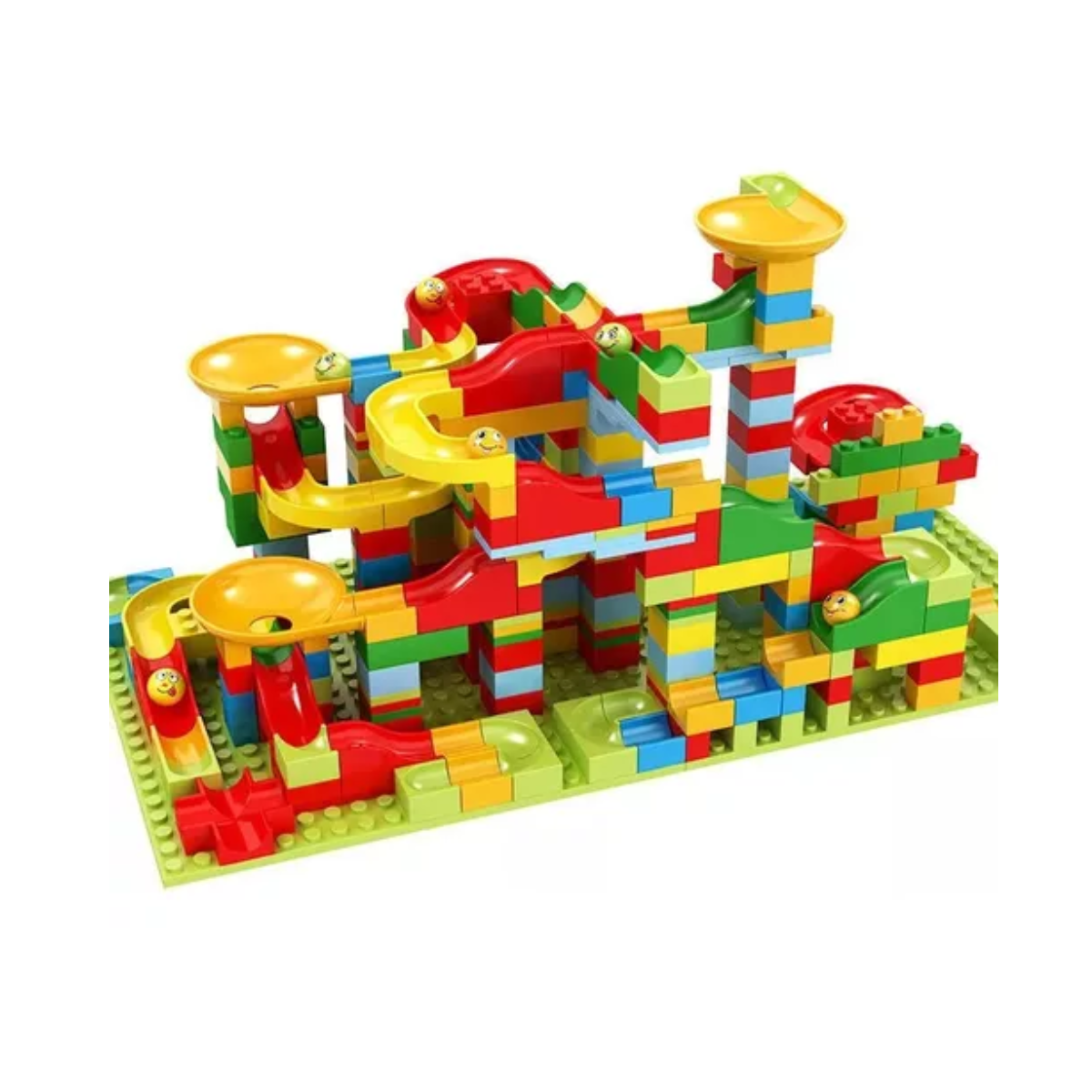 Brinquedo Pista Rola Bola Puzzle Blocos De Montar 340 Pçs - Steam Toys Brinquedo Pista Rola Bola Puzzle Blocos De Montar 340 Pçs - Steam Toys